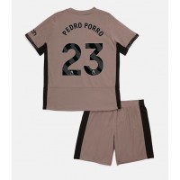 Camiseta Tottenham Hotspur Pedro Porro #23 Tercera Equipación para niños 2023-24 manga corta (+ pantalones cortos)